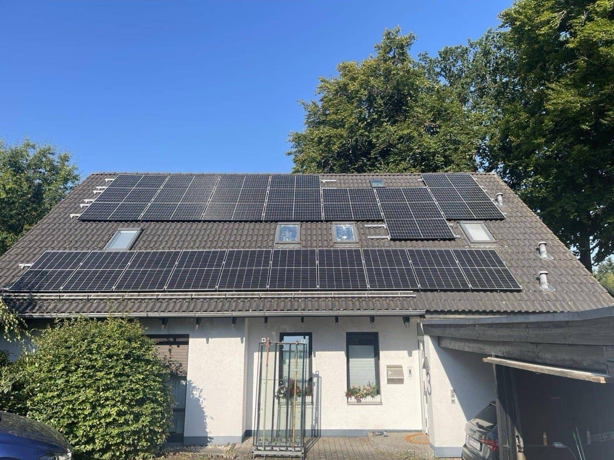 Solar panels on house